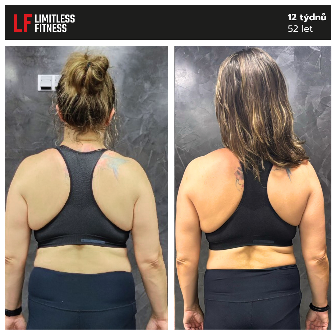 Blanky proměna po 12 týdnech spolupráce s Limitless Fitness Prague